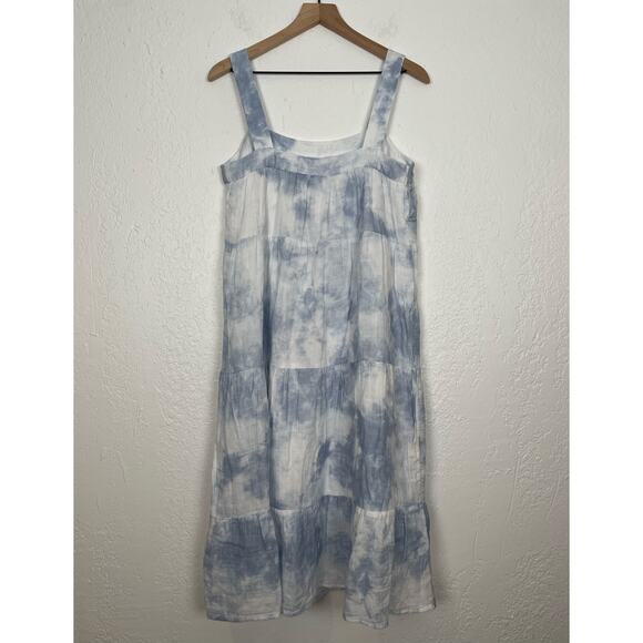 Rails Amaya Cascade Tie-Dye Sleeveless Tiered Midi Dress NWT Size Small - Picture 5 of 7